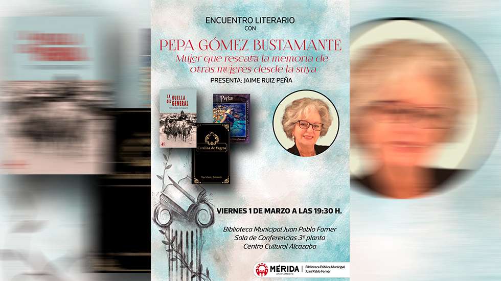 Encuentro literario con Pepa Gómez Bustamante en Mérida