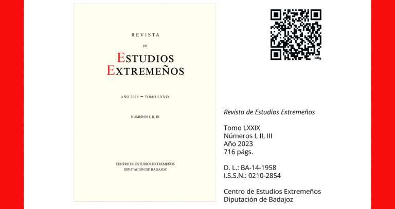 La Revista de Estudios Extremeños publica su tomo LXXIX, correspondiente a 2023