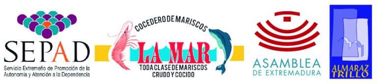 Logos patrocinadores (Sepad, La mar, Asamblea extremadura y Almaraz trillo)